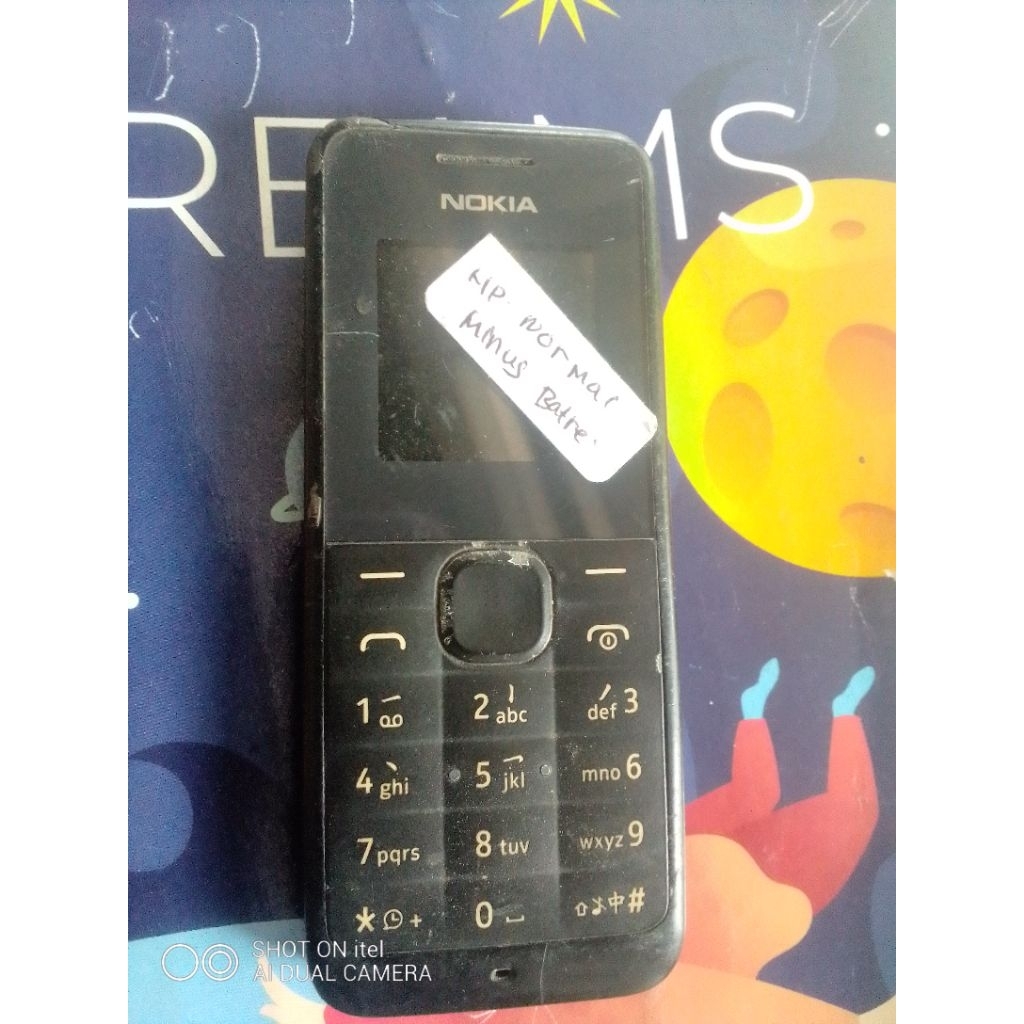 Hp Nokia  105 normal pool ( minus batre + tutup blngkang  tidak ada)