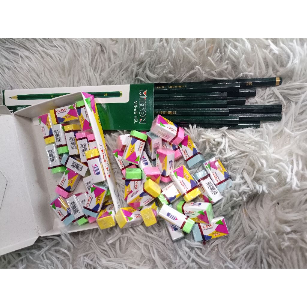 

Ay00! Paket alat tulis Pensil 2B + 40 Penghapus - Alat Tulis Sekolah & Kantor