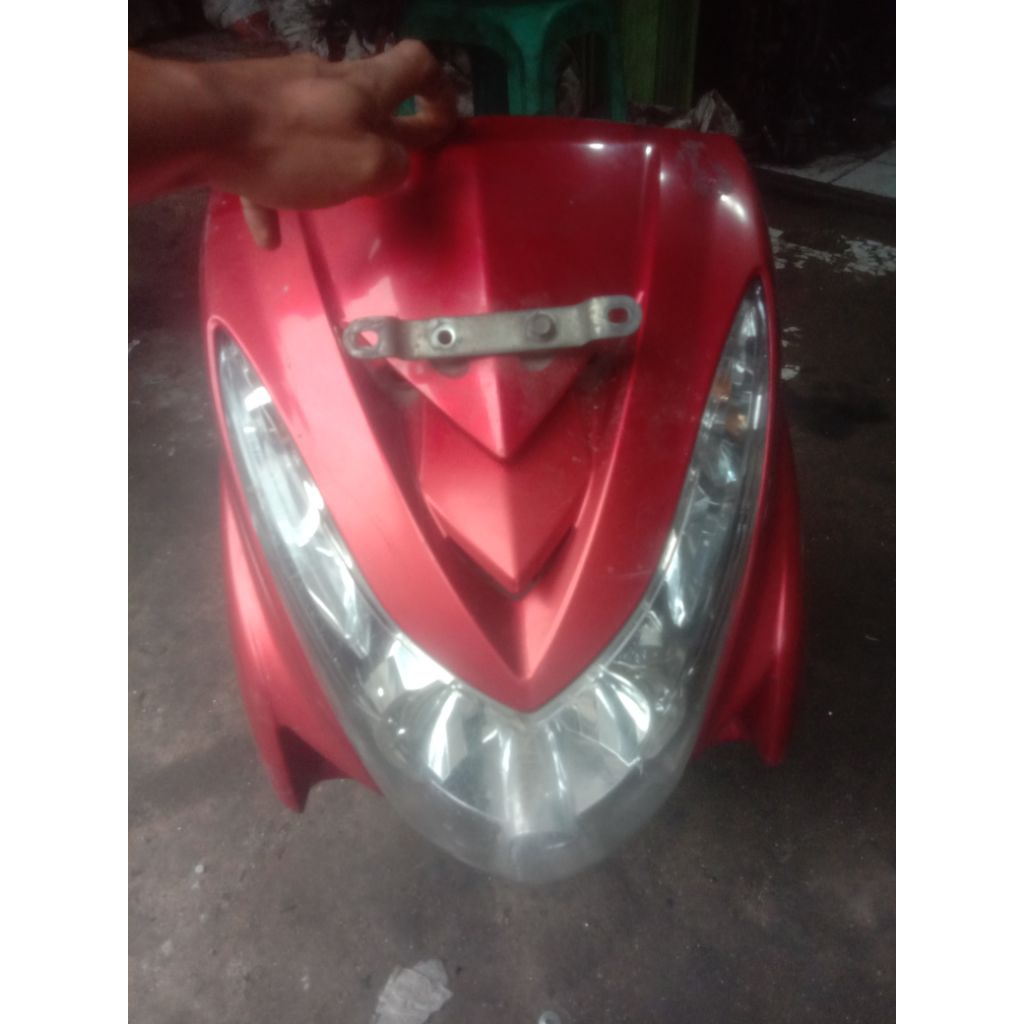 Tameng plus mika lampu Depan Belakang Set Soul Karbu/Original Copotan