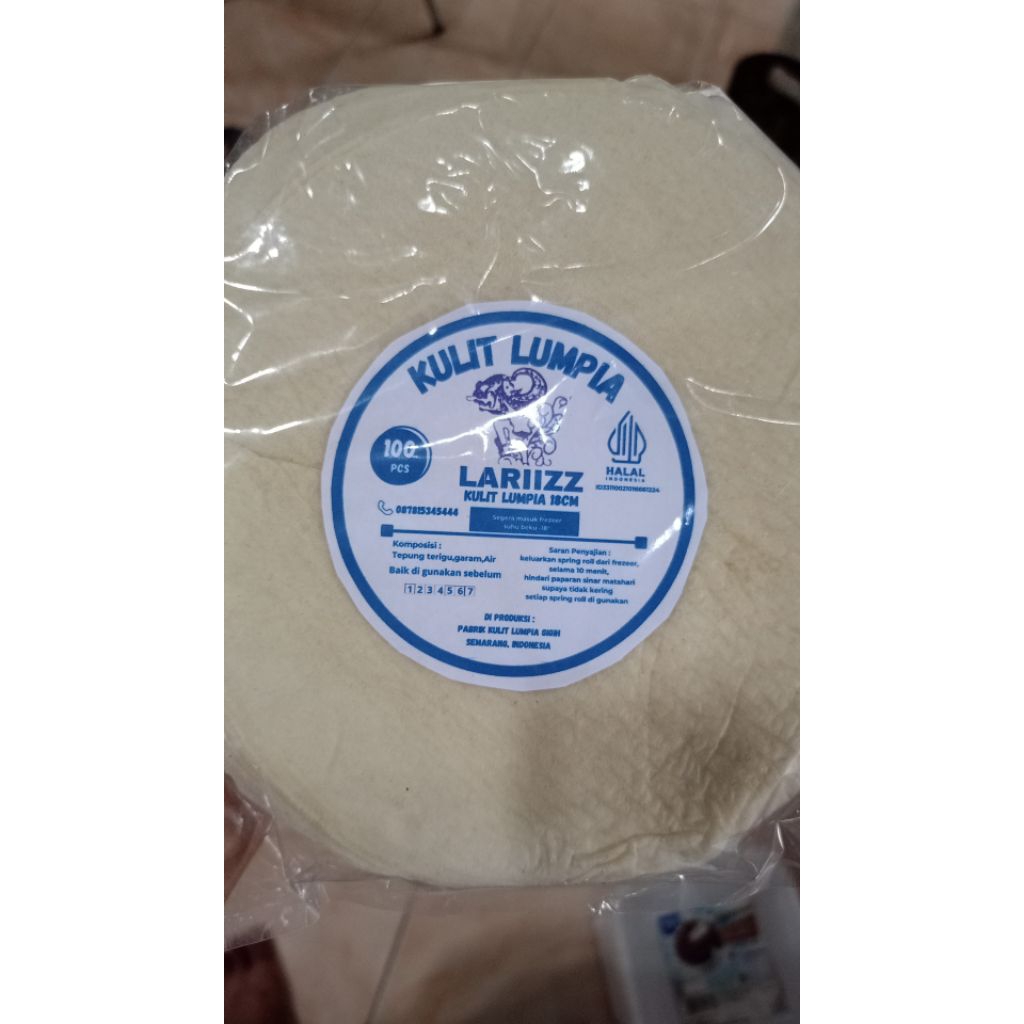 

Kulit Lumpia diameter 18cm /100 lembar