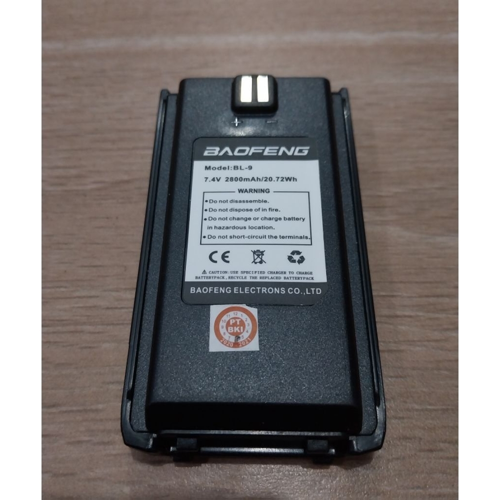 baterai ht 2800mah BL9 original cocok buat baofeng A58S walkie talkie