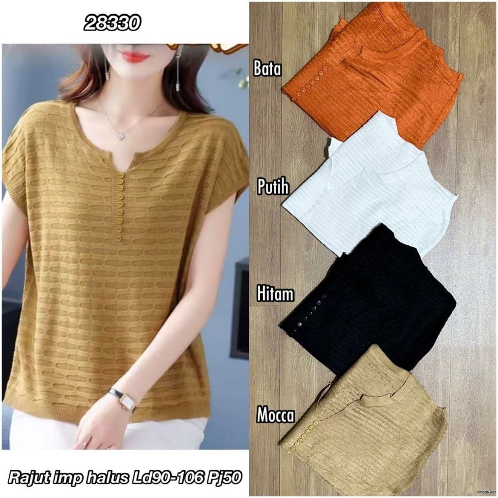 JL 28330 BAJU RAJUT HALUS IMPORT / BAJU RAJUT WANITA JUMBO / READY / REALPICT