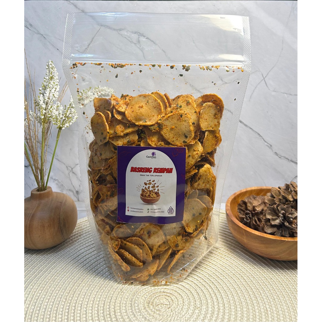 

Basreng Rempah non msg kemasan pouch isi 500gr
