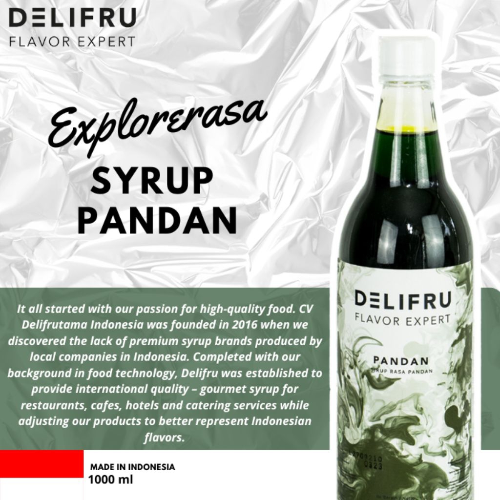 

Delifru syrup rasa pandan isi 1 liter