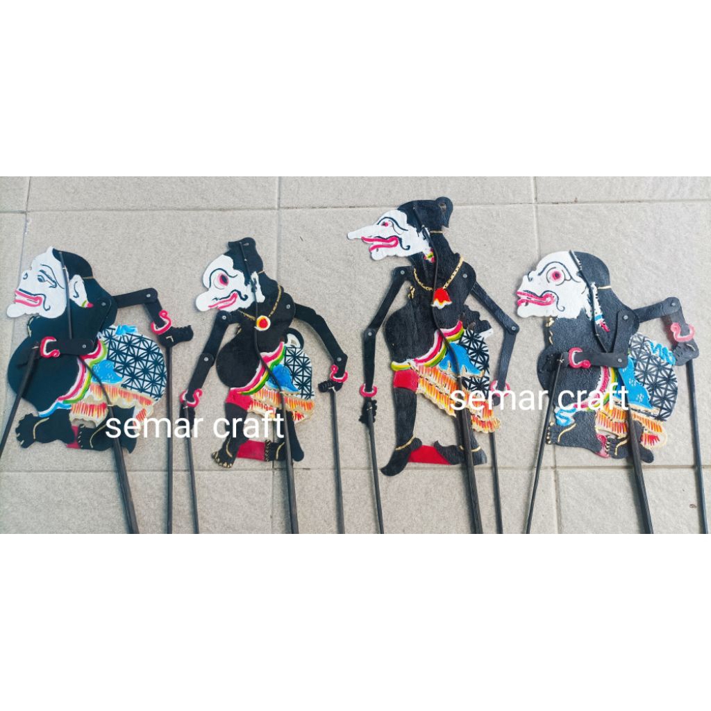 1 set wayang kulit punokawan kidangan 30 cm