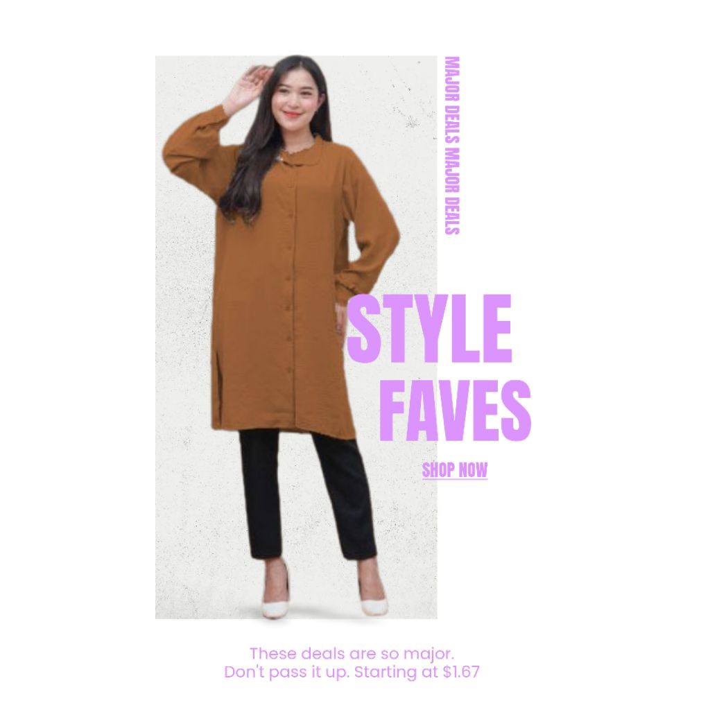 Dress Wanita Busuy Crinkle  airflow Premium / Tunik bahan crinkle premium Muslim