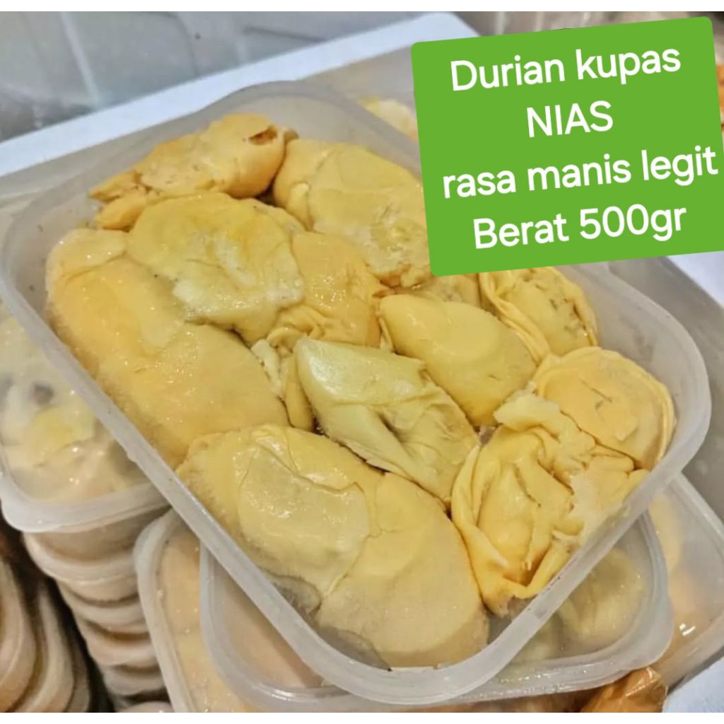 

DURIAN KUPAS NIAS RASA MANIS LEGIT BERAT 500GR