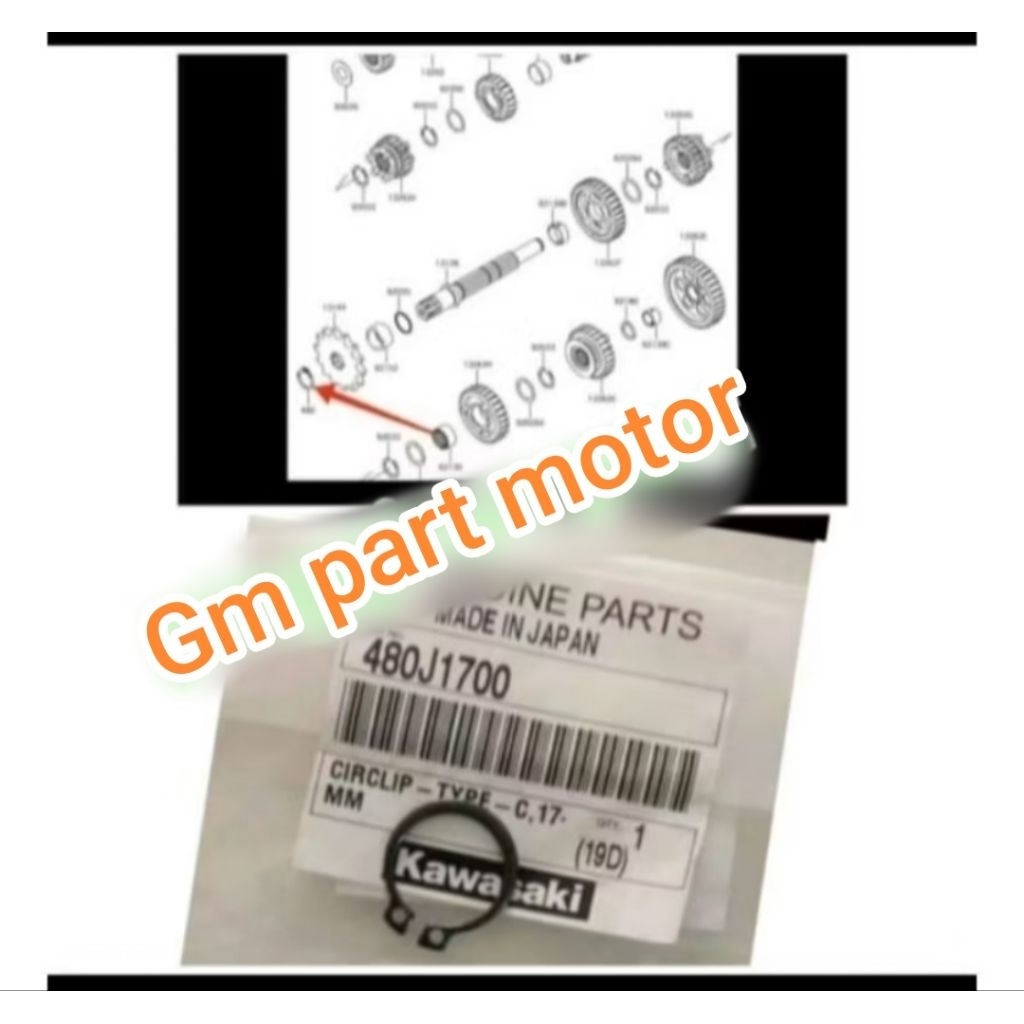 klip clip gear depan KSR110 ksr 110 original