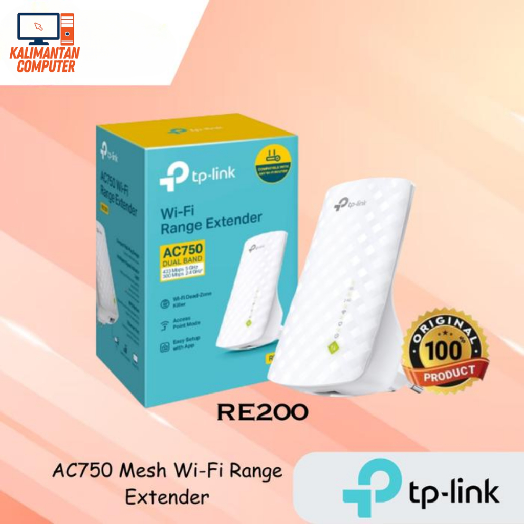 WiFi Range Extender TP-LINK RE200 AC750 ARCHER SERIES TL-RE200 - TP-LINK RE200