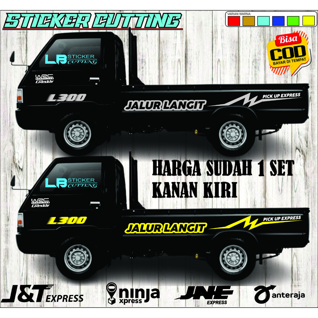 stiker cutting mobil l300 cutting stiker mobil pick up l300 terbaru keren