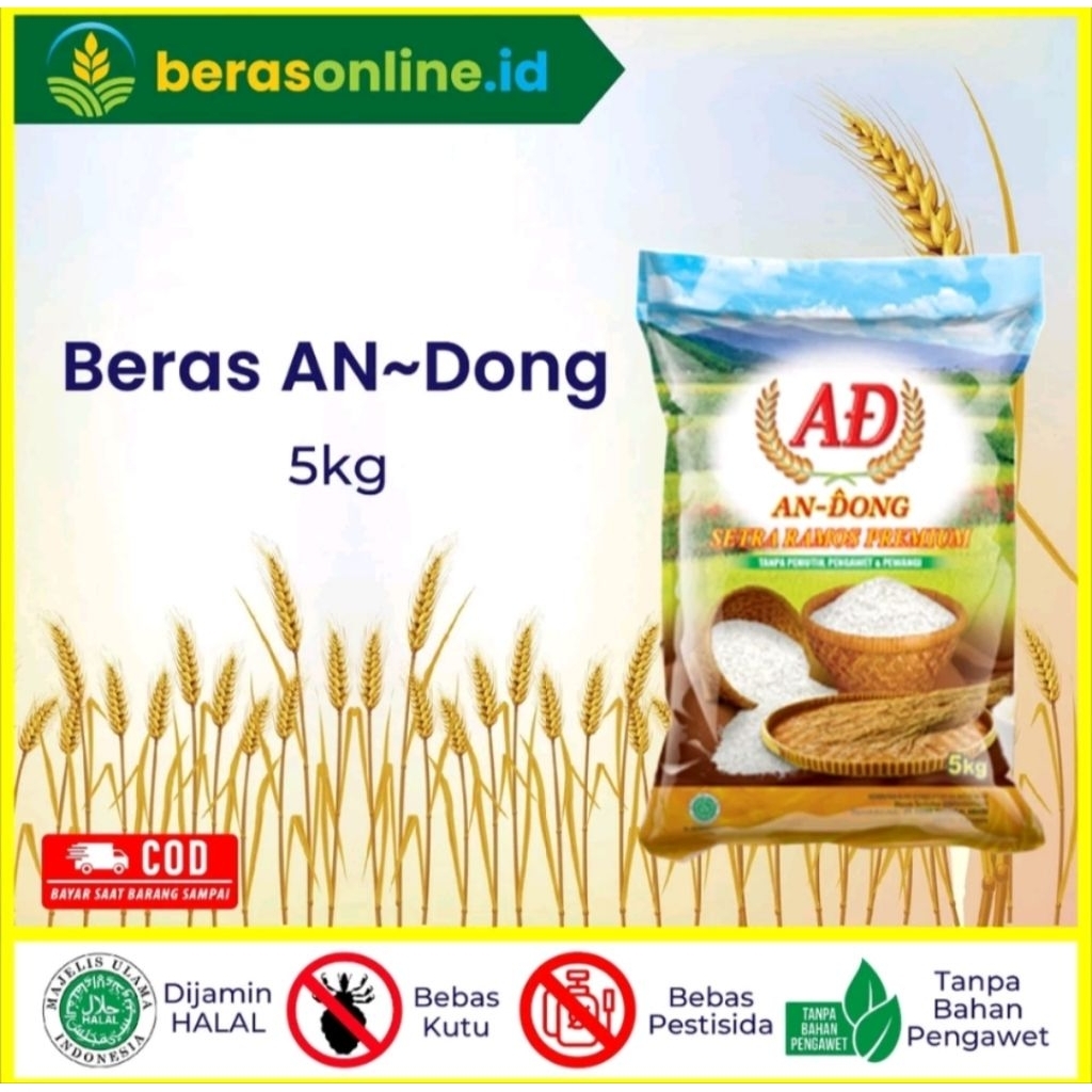 

AD / An-Dong / An Dong / Beras Setra Ramos Premium / Beras Putih 5 kg
