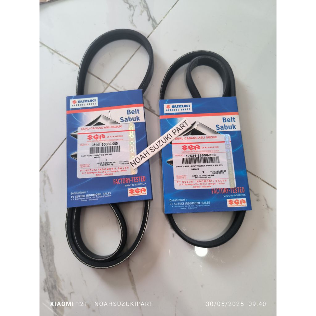 fan belt suzuki Baleno old asli sgp