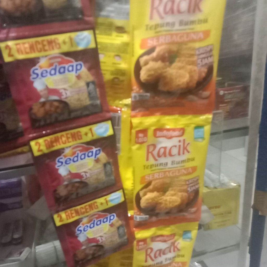 

Paket komplit 1 renteng tepung Racik serba guna dan 1 rentang kecap sedap RP 16000