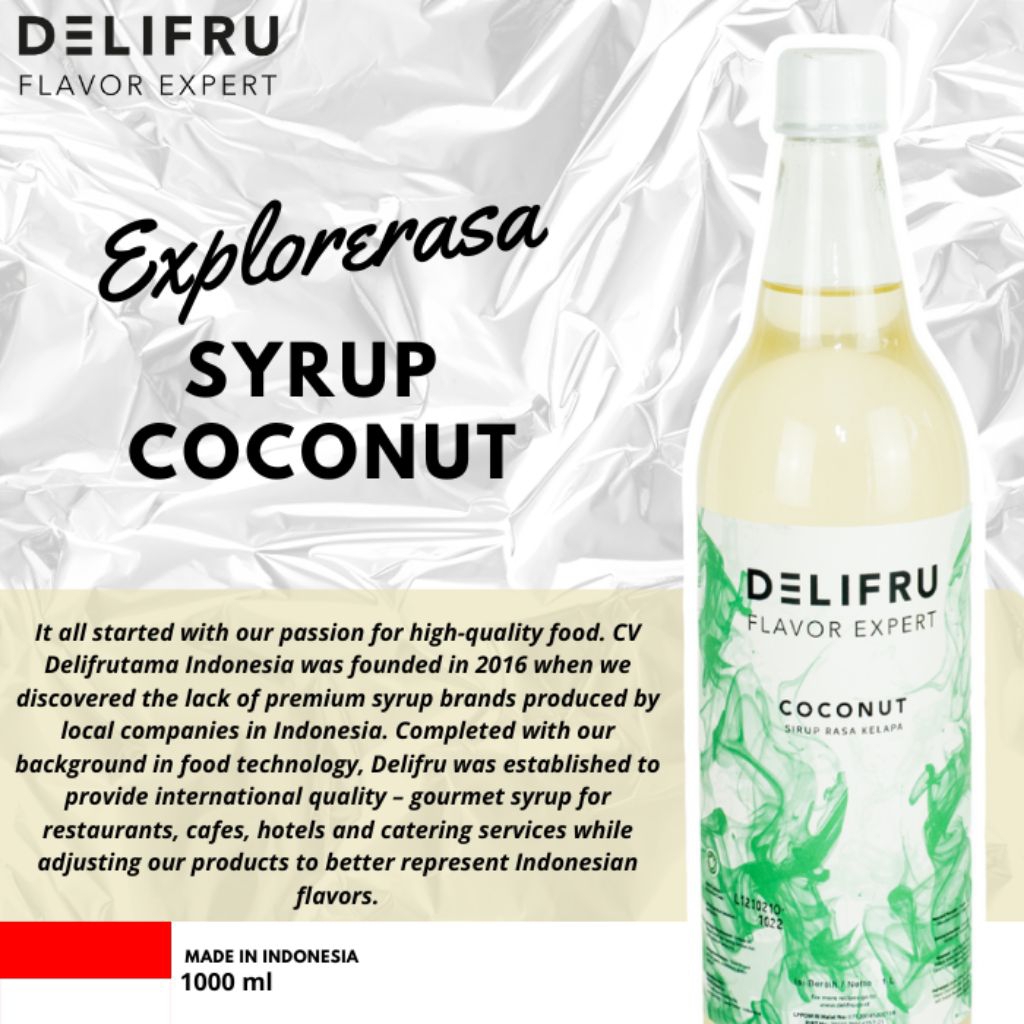 

Delifru syrup rasa coconut isi 1 liter