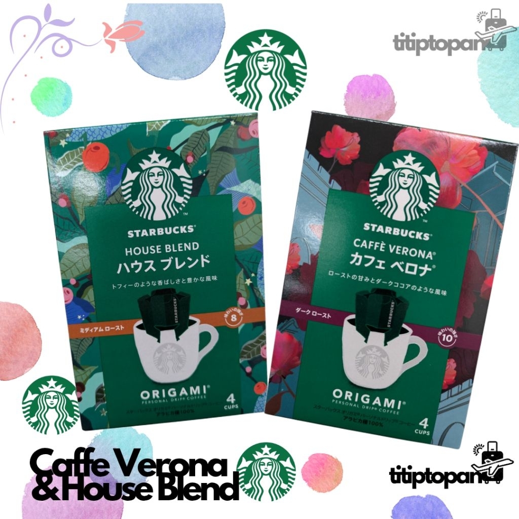 

Starbak HOUSE BLEND & CAFFE VERONA BOX ISI 4 SACHET JAJAN JEPANG
