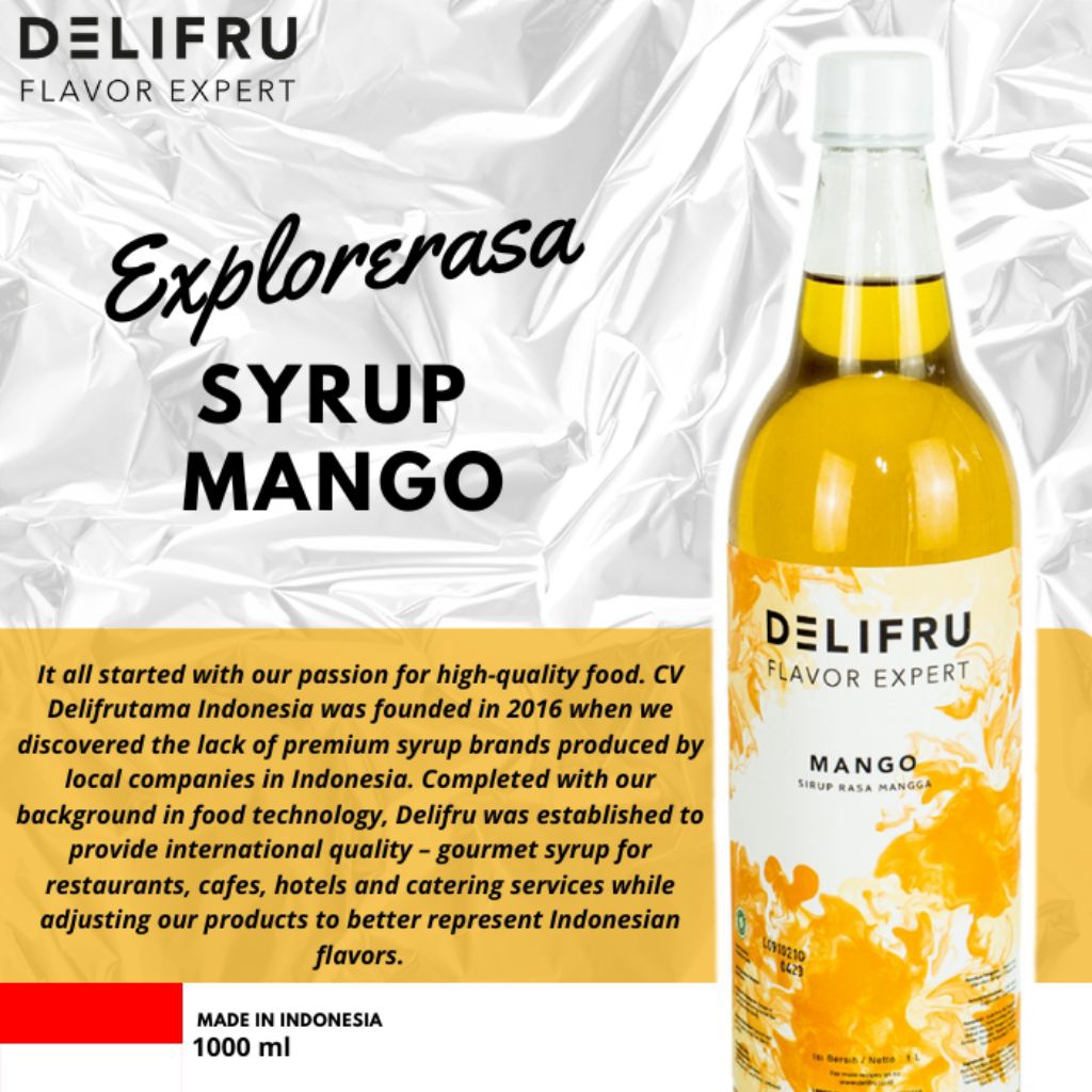 

Delifru syrup rasa mango isi 1liter