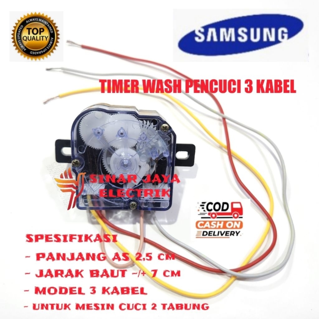 TIMER WASH MESIN CUCI SAMSUNG 2 TABUNG 3 KABEL / TIMER MESIN CUCI SAMSUNG