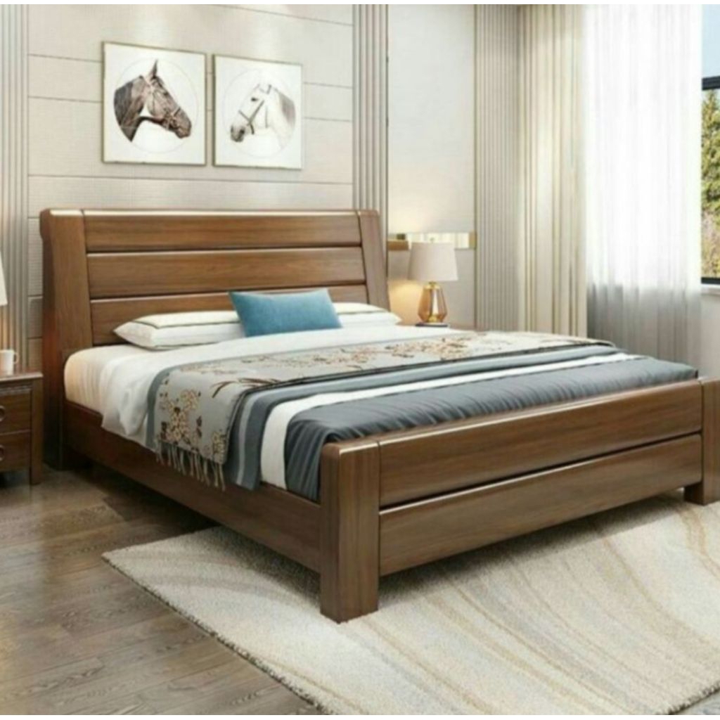 BM1 Dipan Ranjang Tempat Tidur Bed Bale Bale Minimalis Kayu Solid Jepara