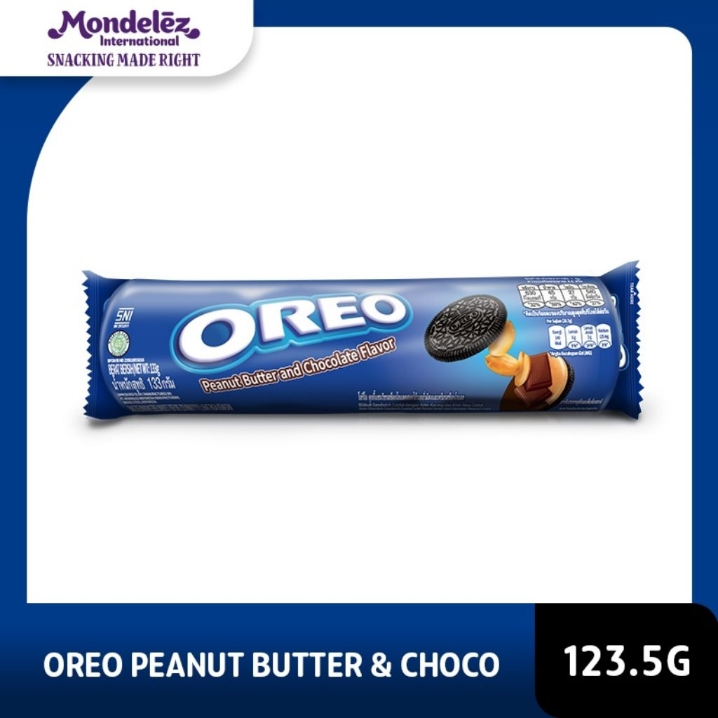 

Oreo Peanut Butter & Chocolate Flavor / Biskuit Oreo 119,6 gram