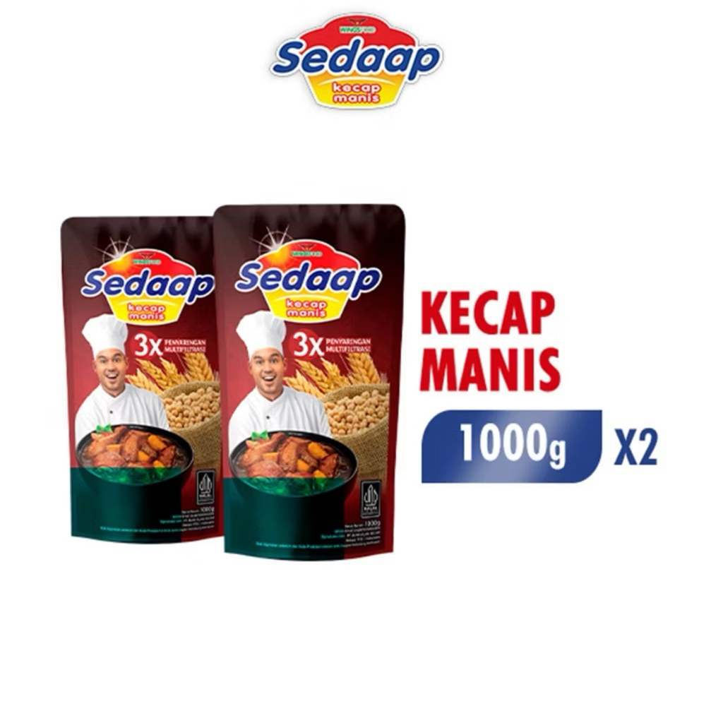 

SEDAAP Kecap Manis Pouch 1000gr x2 pcs [dinastitistore]