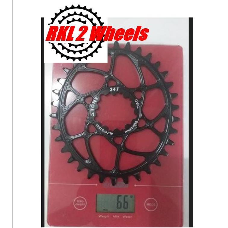 Chainring Oval Merk Stone 34T 34 offset 0 mm 0mm untuk SRAM GXP DUB Eagle SX NX XX1 GX X01 narrow wi
