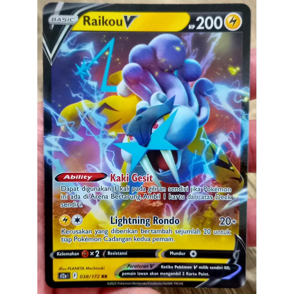 KARTU POKEMON RAIKOU V RR INDONESIA HOLO