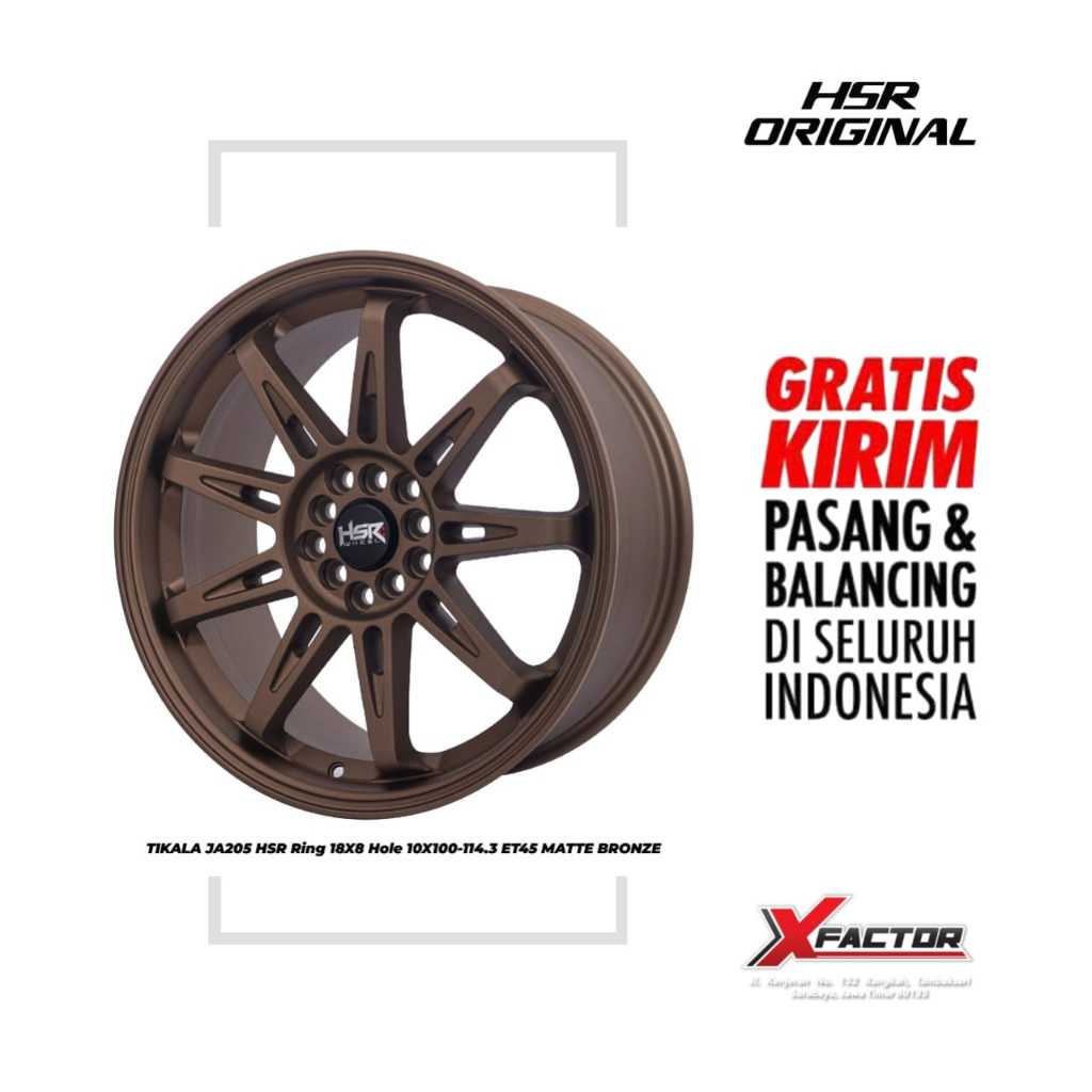 VELG MOBIL HSR R18 HSR TIKALA  R18X8 H10X100-114,3 ET45 MBRZ