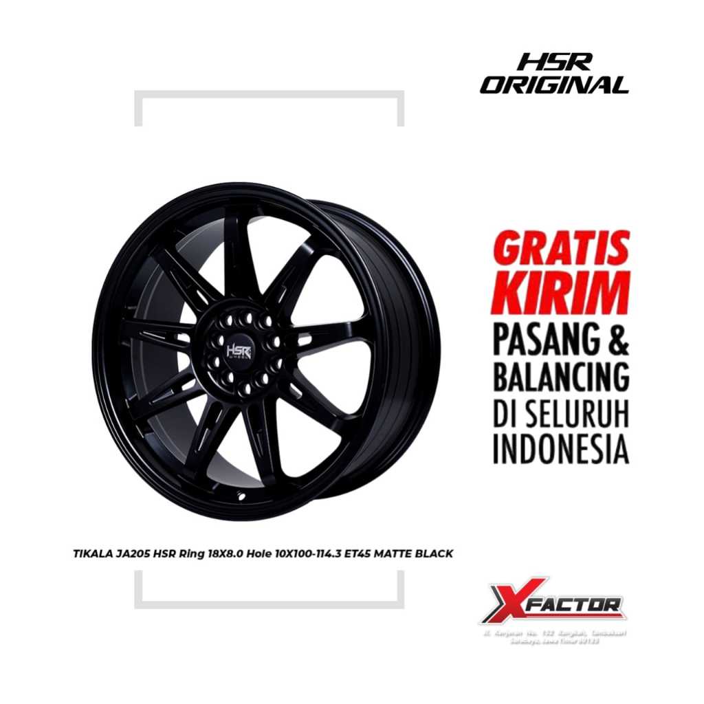 VELG HSR R18 HSR TIKALA R18X8 H10X100-114,3 ET45 MB