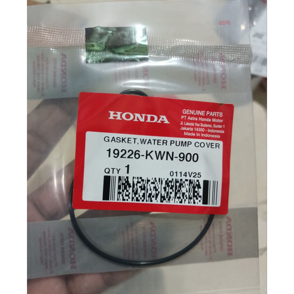 19226KWN900 gasket water pump oring water pump vario 125 vario 150 original ahm