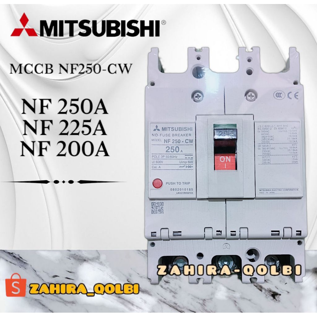 MCCB 3p Mitsubishi NF 250-CW 250A