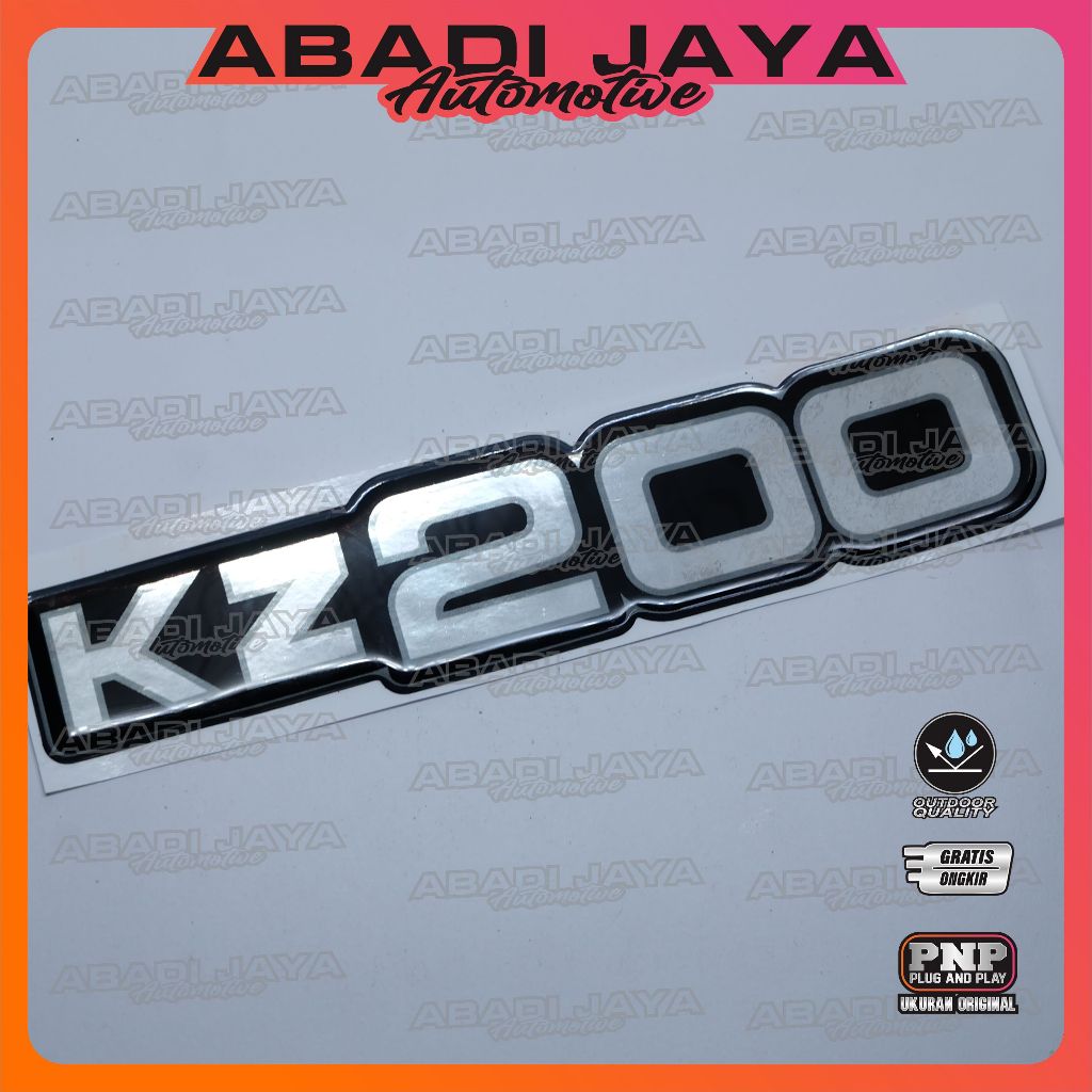 Emblem timbul kawasaki kz 200 / emblem binter merzy kz200 / emblem box aki kz200