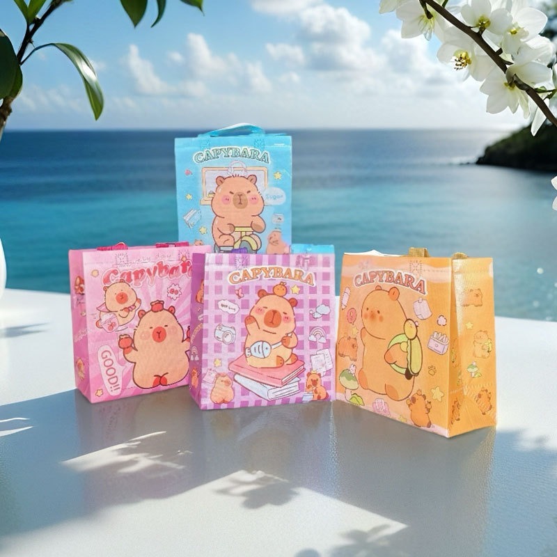 

Tas Hampers Non Woven Ultah Anti Air CAPYBARA 22x11x23cm - Tote Bag / Hand Bag Ulang Tahun