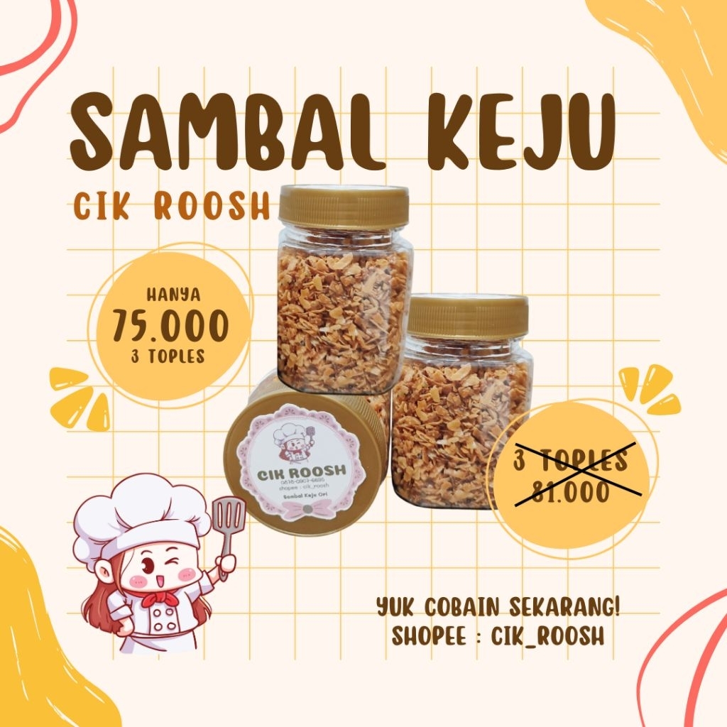

PROMO SAMBAL KEJU PANGGANG ASLI CRISPY KREMESAN KEJU