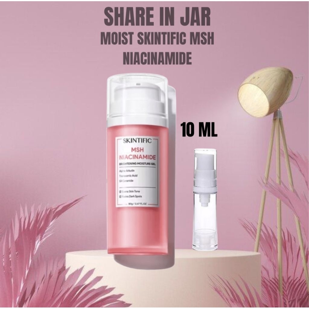 share in jar SKINTIFIC - MSH Niacinamide Brightening Moisturizer Gel | Cream Pemutih Wajah Calming P