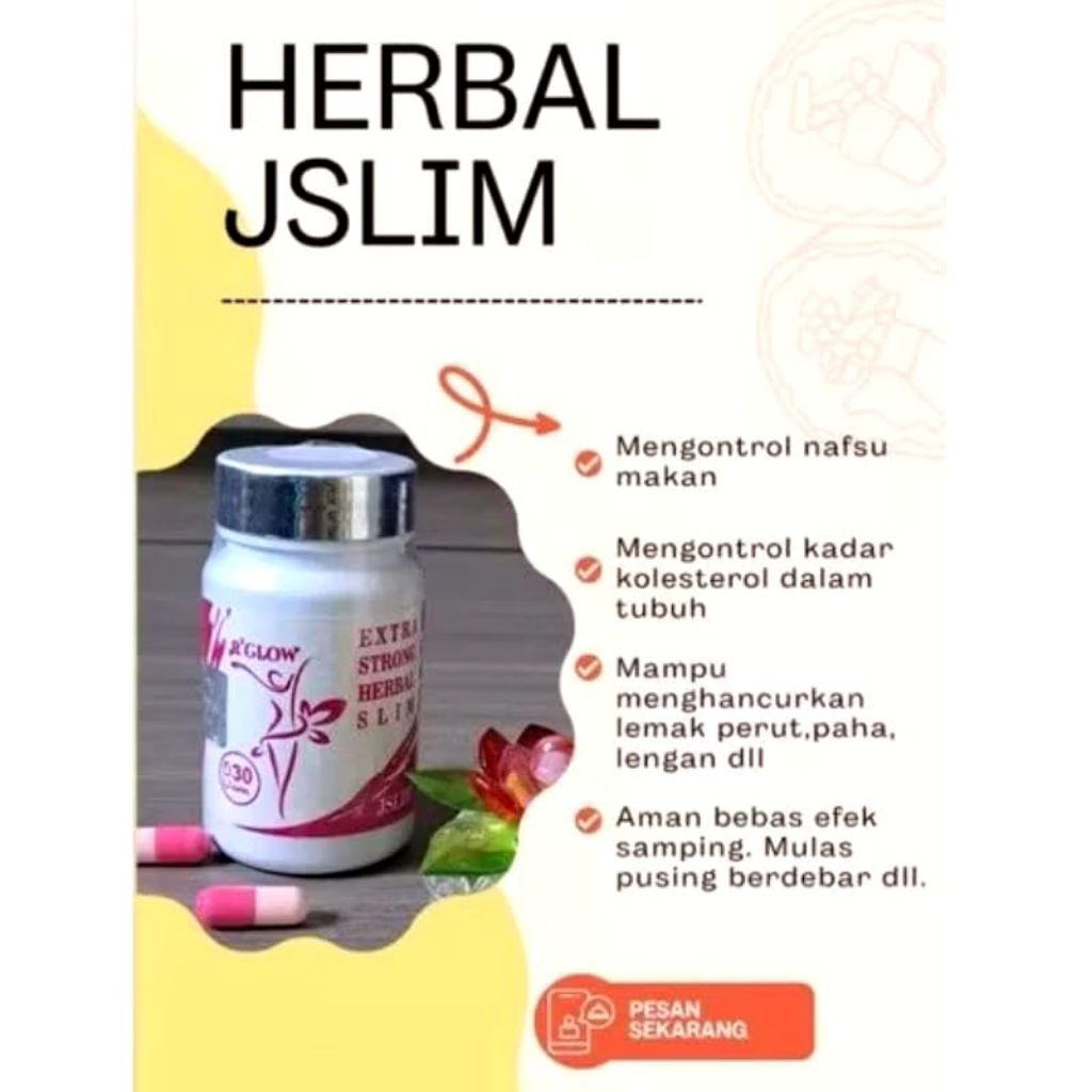 JSlim Herbal Pelangsing Badan ( 2 botol)