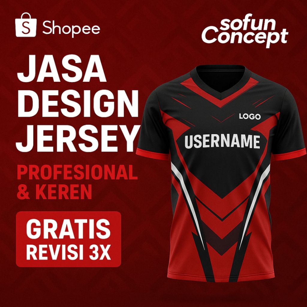 JASA DESIGN JERSEY ESPORT, FUTSAL, SEPAKBOLA DLL