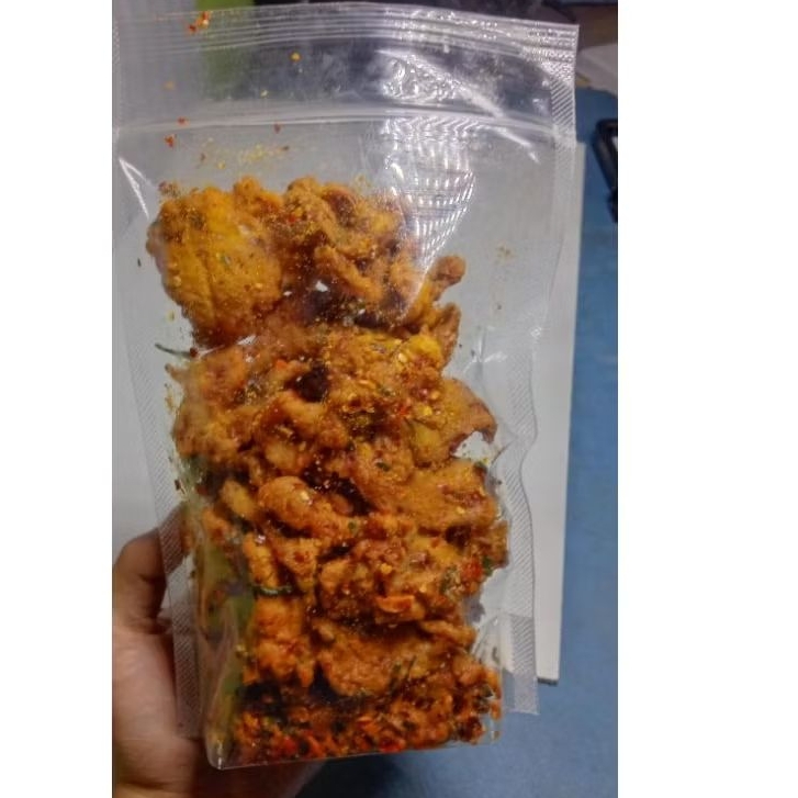 

Kripik Kulit Ayam Crispy Promo 150Gram Pedas Manis Asin