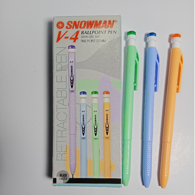 

Ballpoint / Pen / Pulpen / Bolpen SNOWMAN V-4 Semi Gel Ink 0.5 mm