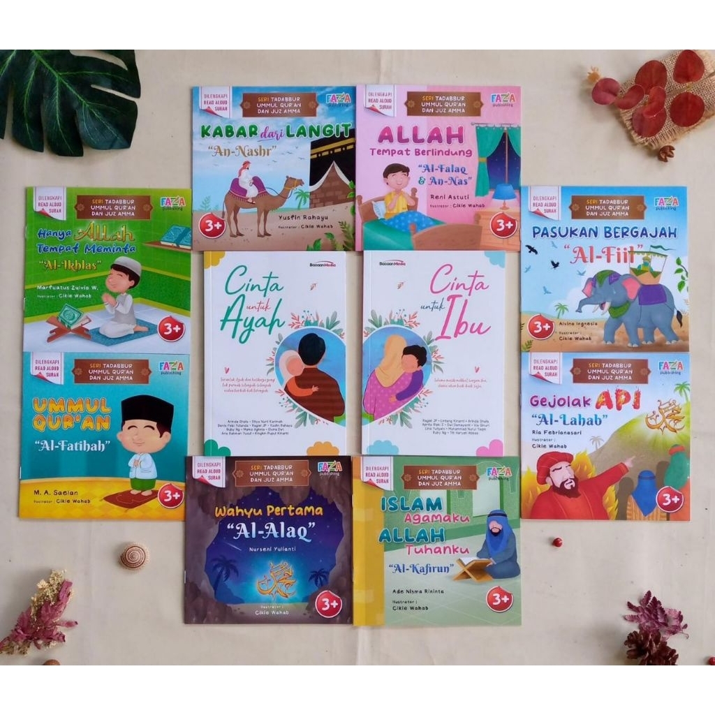 paket buku isi 10 Cinta Ayah Ibu & Seri Tadabbur