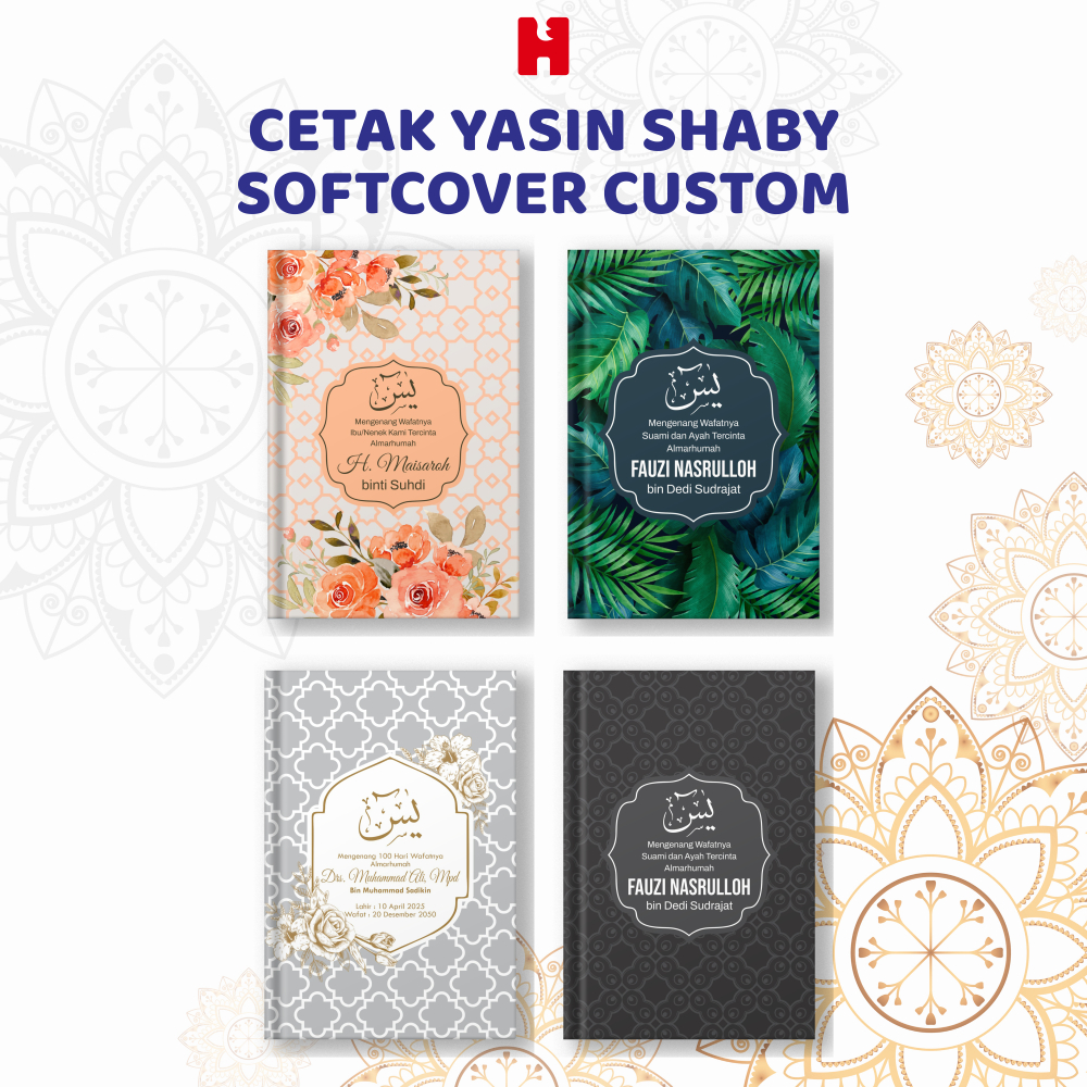 Cetak Yasin Shaby Softcover Custom - Tersedia Template