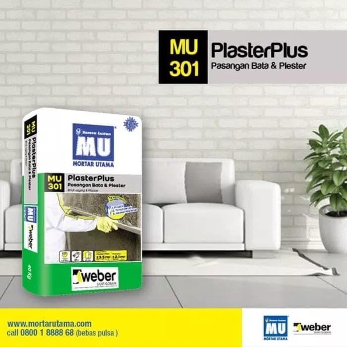 MU 301 MU301 semen instant mortar utama plester dan perekat bata 40kg