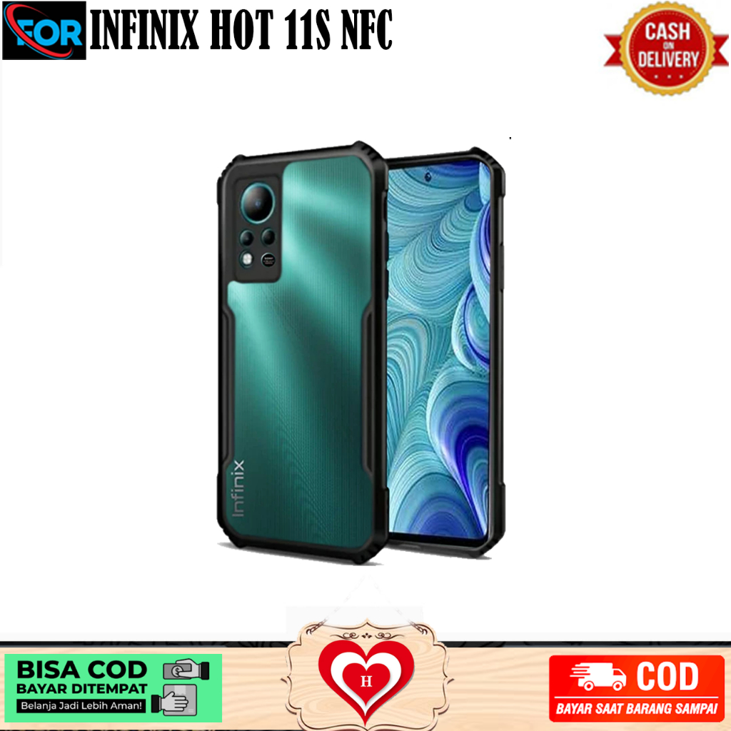 CASE SHOCKPROOF INFINIX HOT 11S NFC NOTE 11 NFC NOTE 11 HARDCASE ARMOR TRANSPARAN
