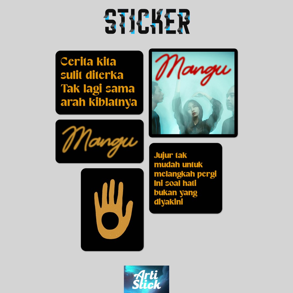 

(5 PCS) Sticker Band Series FOURTWNTY - MANGU | Vinyl Laminasi anti air | Sticker Band