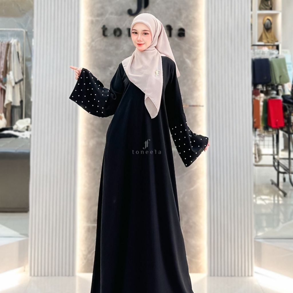Abaya/Abaya Pearl/Abaya Moderen/Abaya Hitam/Elegant Abaya/Simple Abaya/Abaya Premium