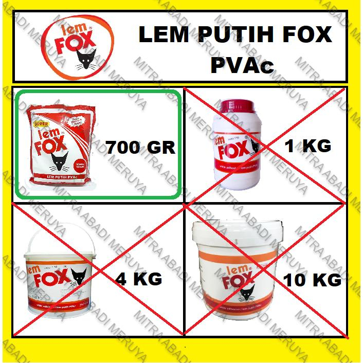 

Lem Putih Lem Kayu Lem PVAc Lem FOX 700gr