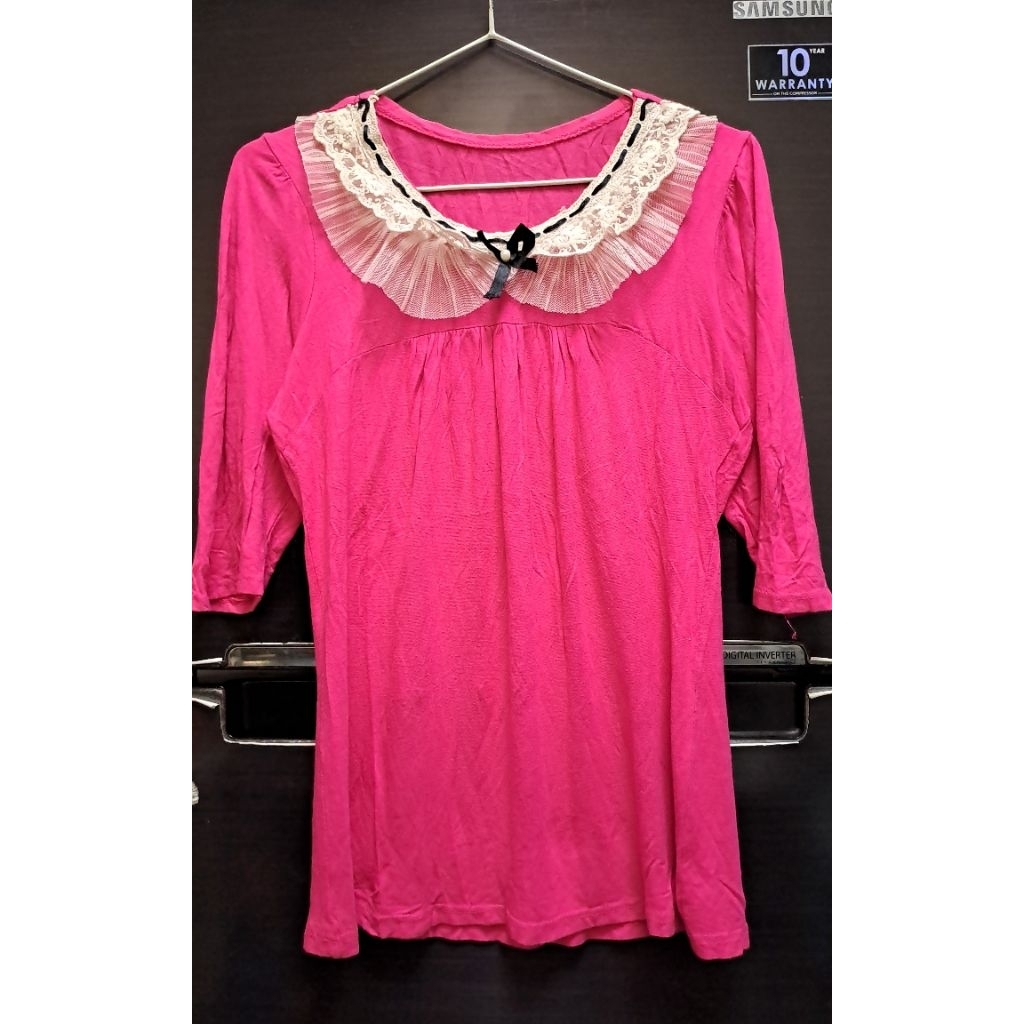 Atasan kaos korea renda