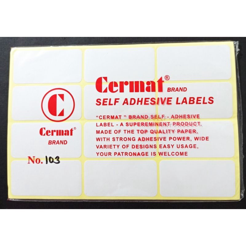

EDU / CERMAT Label Stciker Undangan 103 (1 Pack Isi 7 Lembar) / Label Undangan