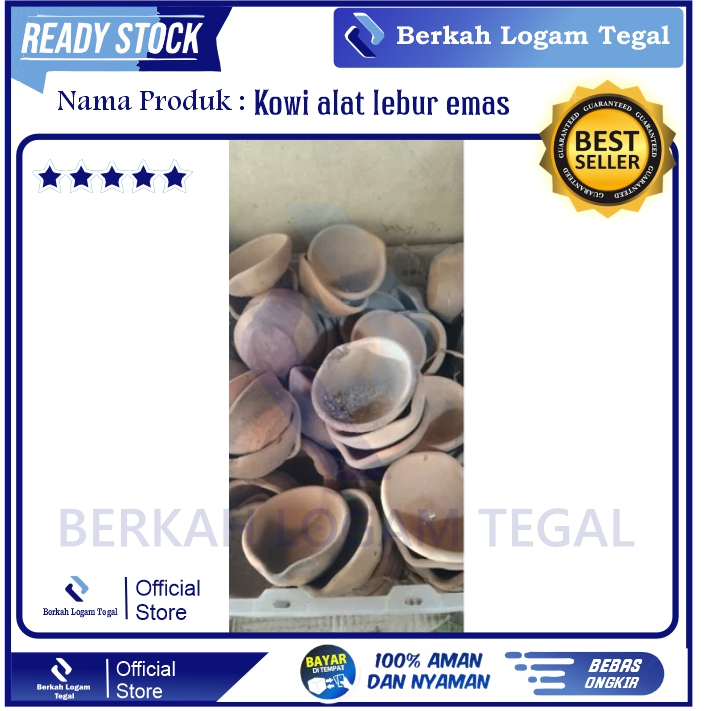 kowi koi cowet crucible alat lebur emas ukuran 9,11,13 cm