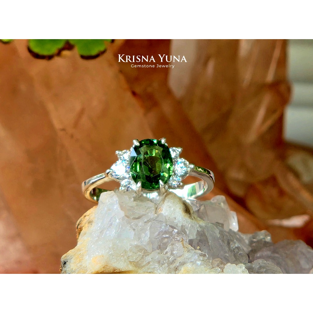 Natural Green Tourmaline Ring