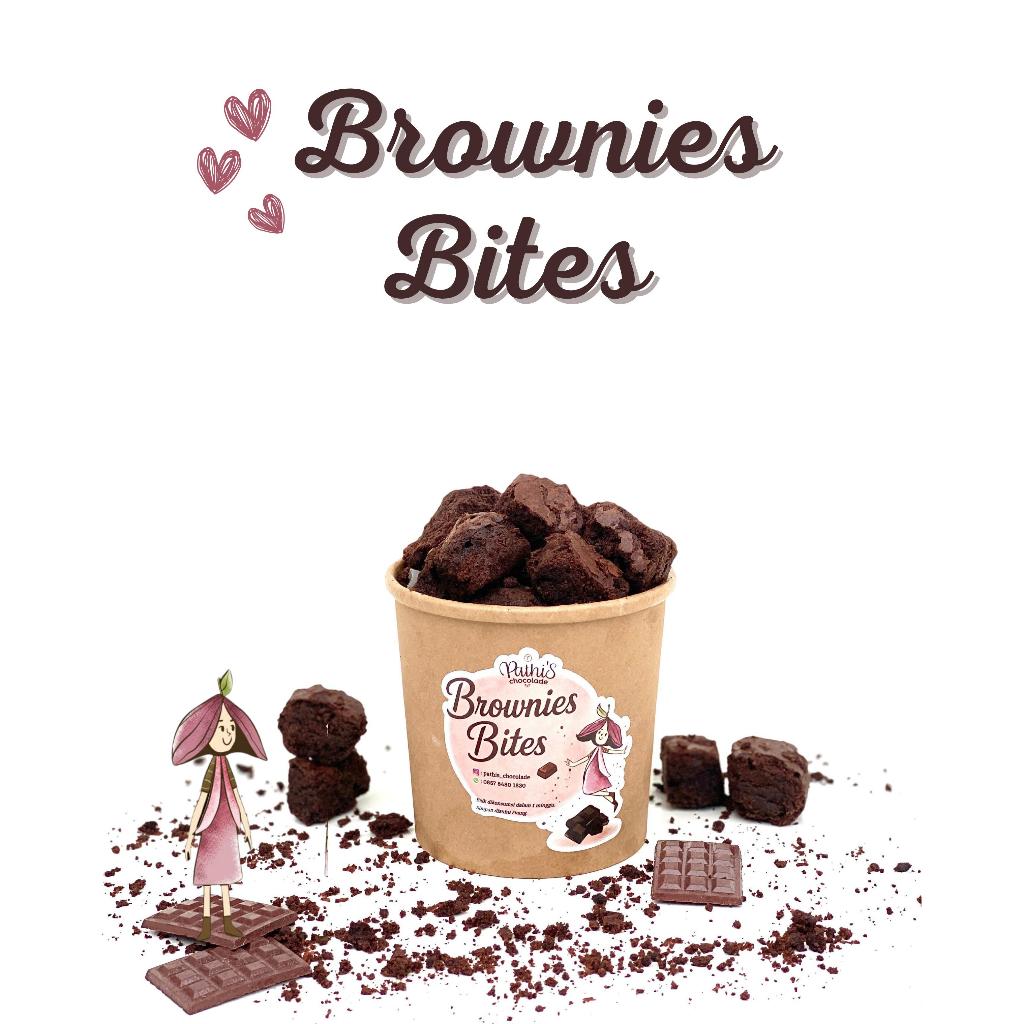 

BROWNIES BITES - Brownies Mini Fudgy Chewy Cokelat Premium Homemade Desser Coklat Cemilan Manis